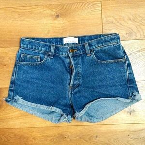 American Apparel button fly denim shorts 26